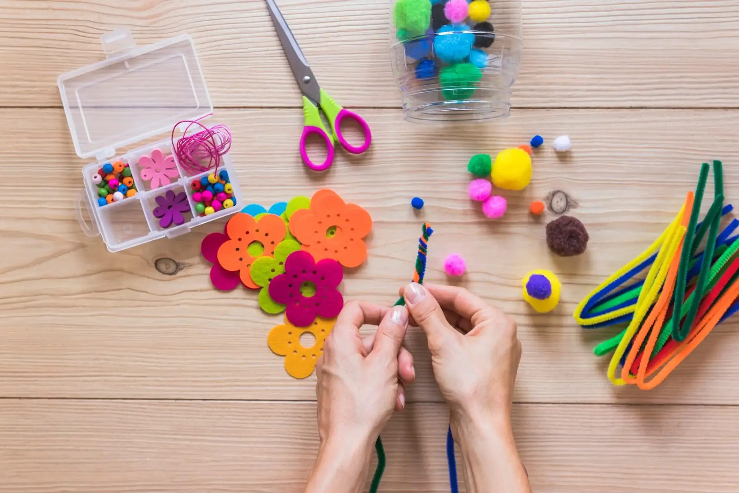 image of a woman crafting