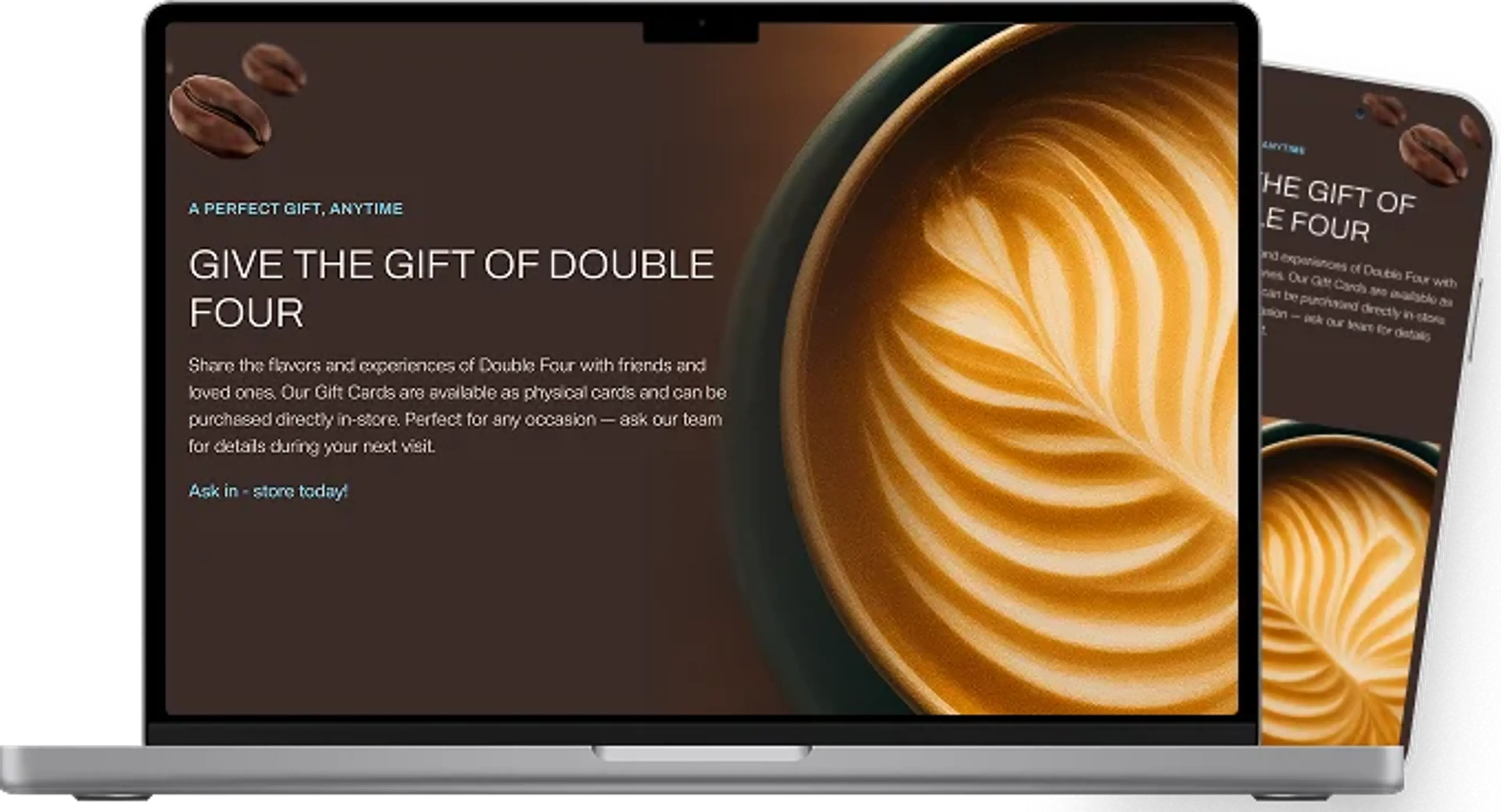 Double 4 Café – Increase customer acquisition through high-performance Website and branding